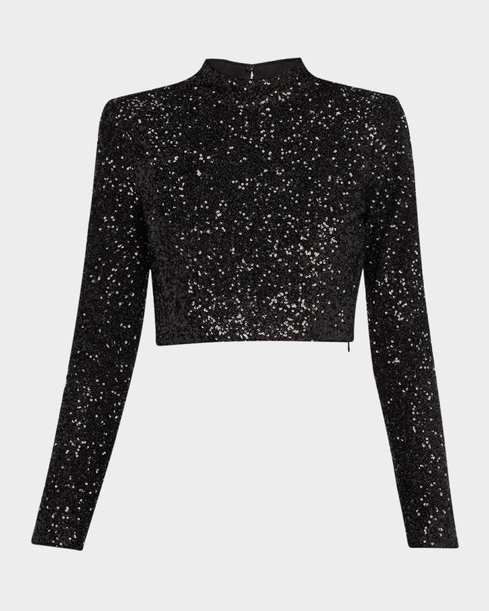 Cropped Sequin Top